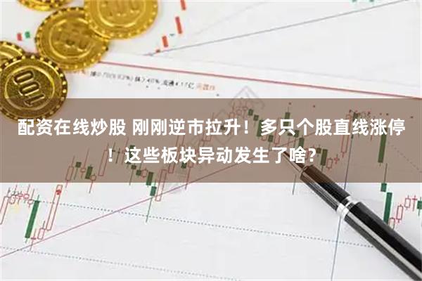 配资在线炒股 刚刚逆市拉升！多只个股直线涨停！这些板块异动发生了啥？